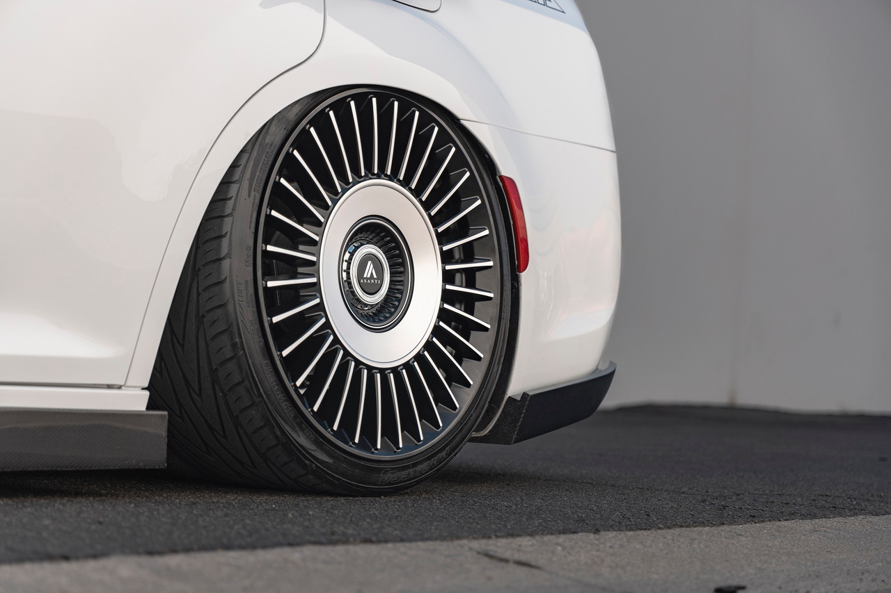 Asanti Black ABL-40 Tiara 22x9 5x115 5x120 Satin Black Machined Wheel 22" 15mm