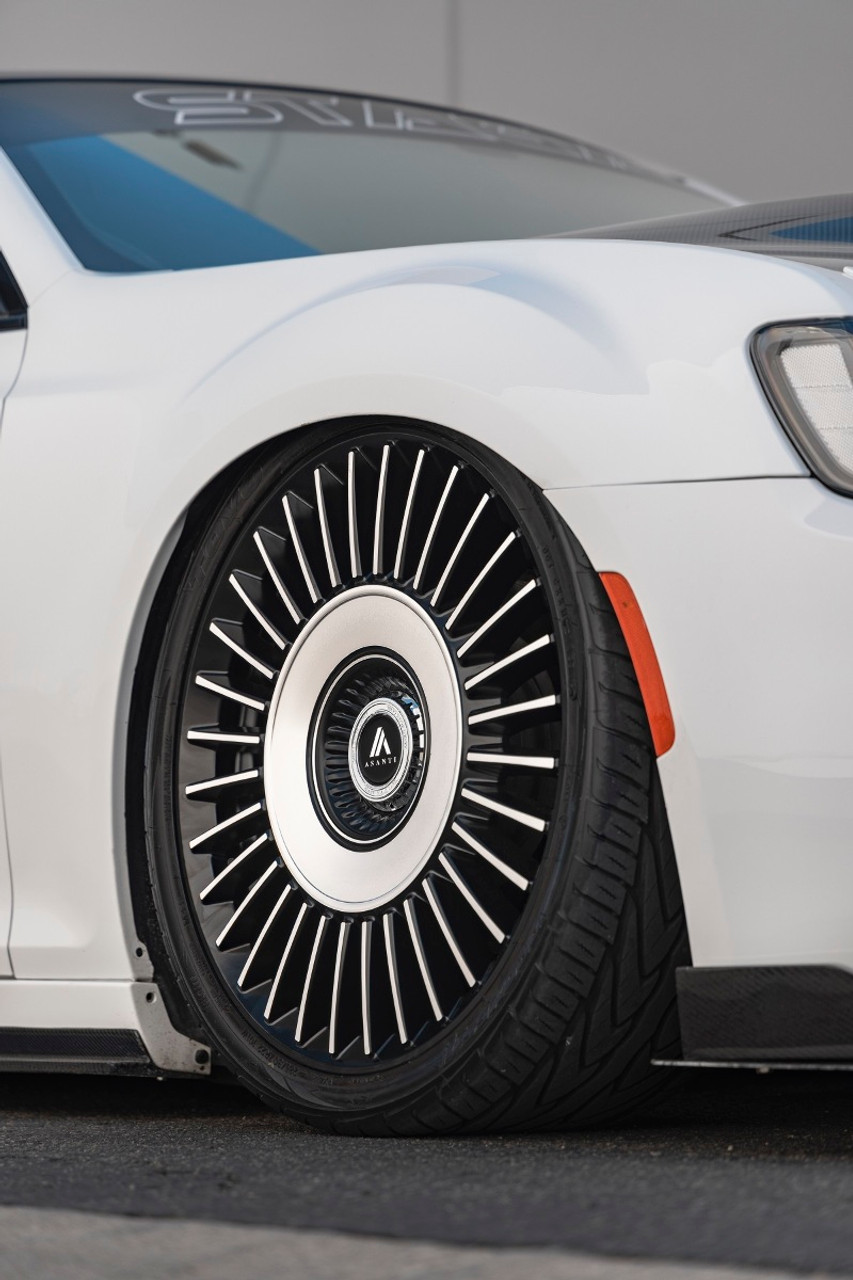 Asanti Black ABL-40 Tiara 22x9 5x112 5x120 Satin Black Machined Wheel 22" 35mm