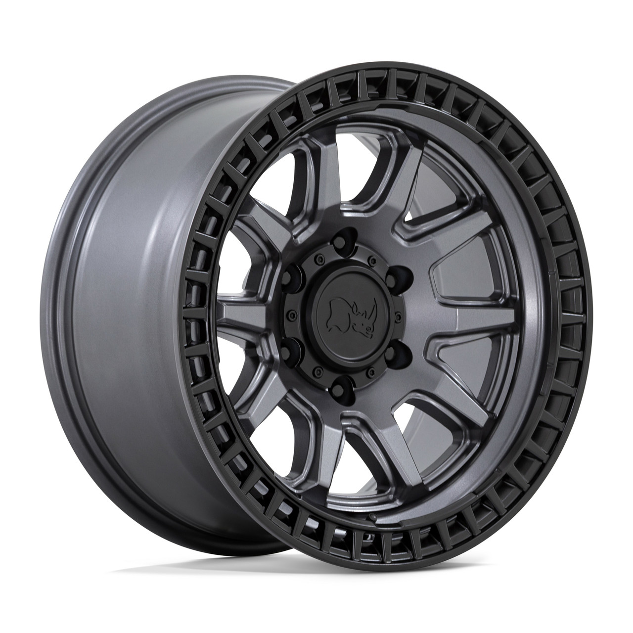 Set 4 Black Rhino Calico 17x8.5 5x4.5 Matte Gunmetal Matte Black Wheels 17" 34mm
