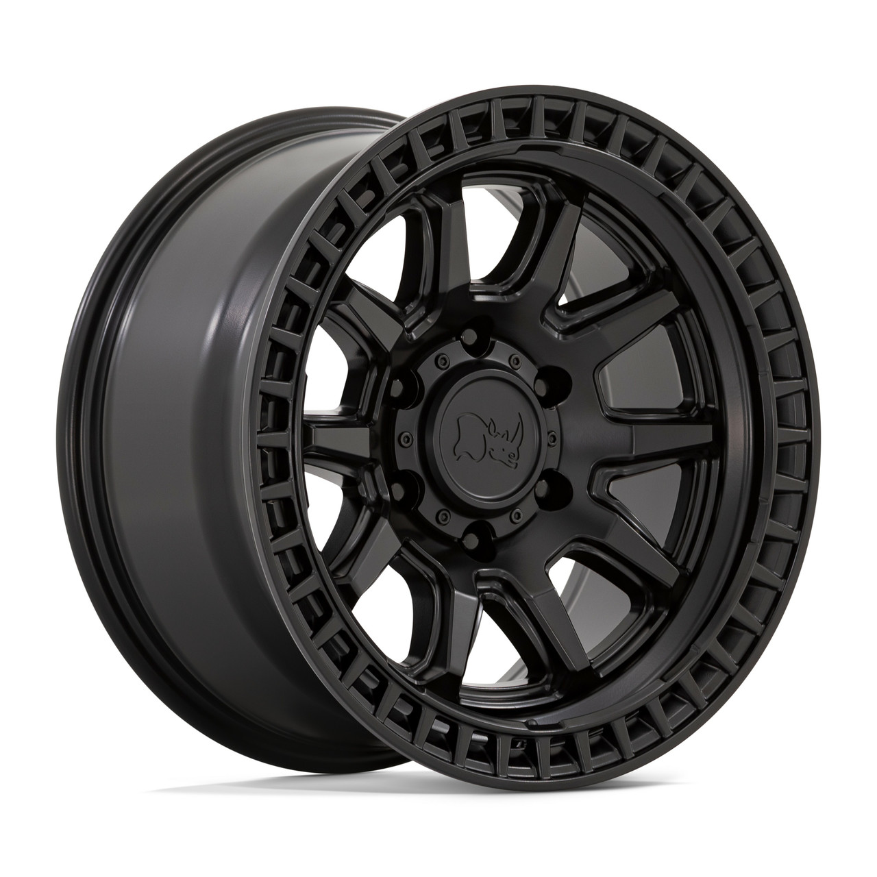 Black Rhino Calico 17x8.5 5x5.0 Matte Black Wheel 17" -10mm For Jeep Wrangler