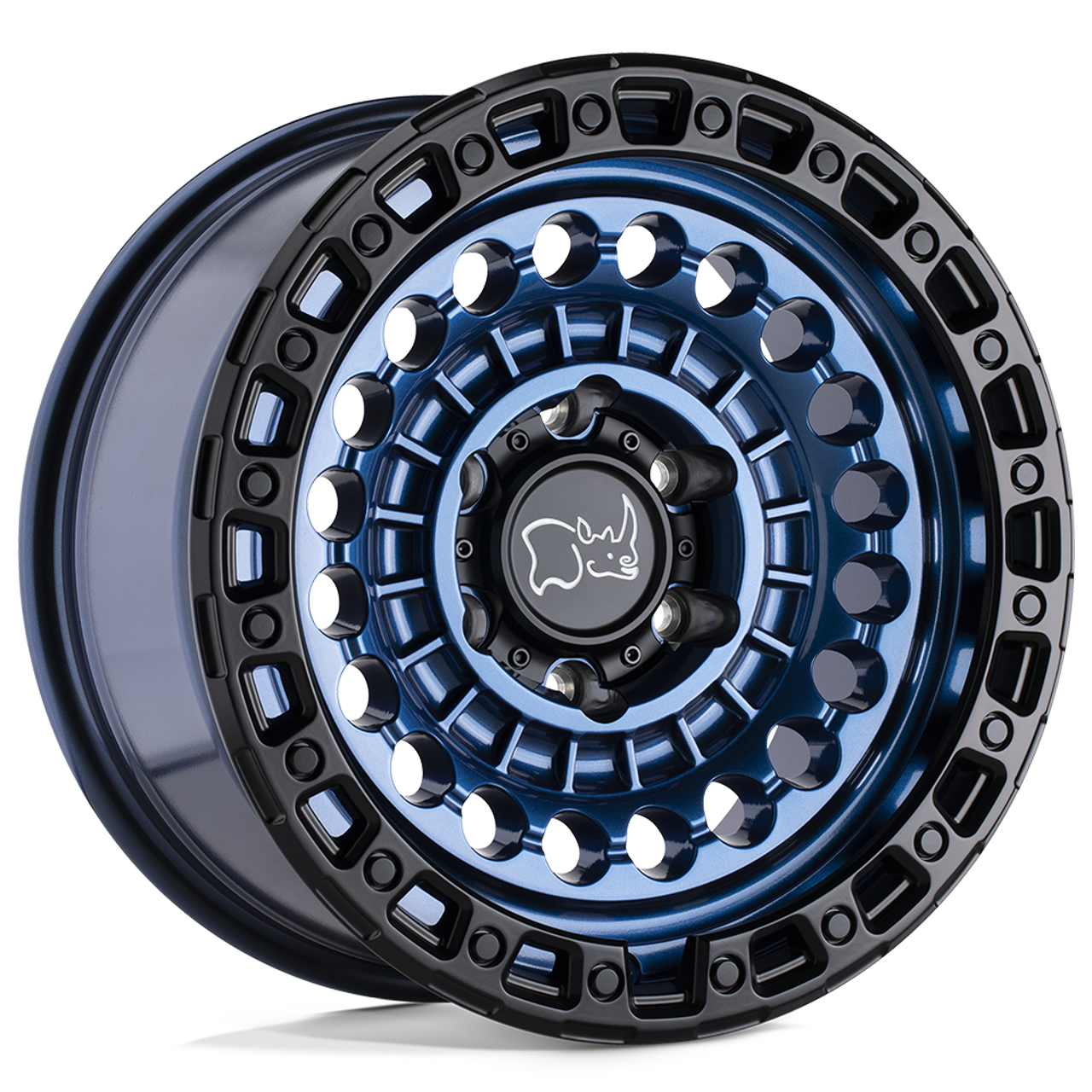 Black Rhino Sentinel 17x8.5 8x170 Cobalt Blue W/ Black Ring Wheel 17" -18mm Rim