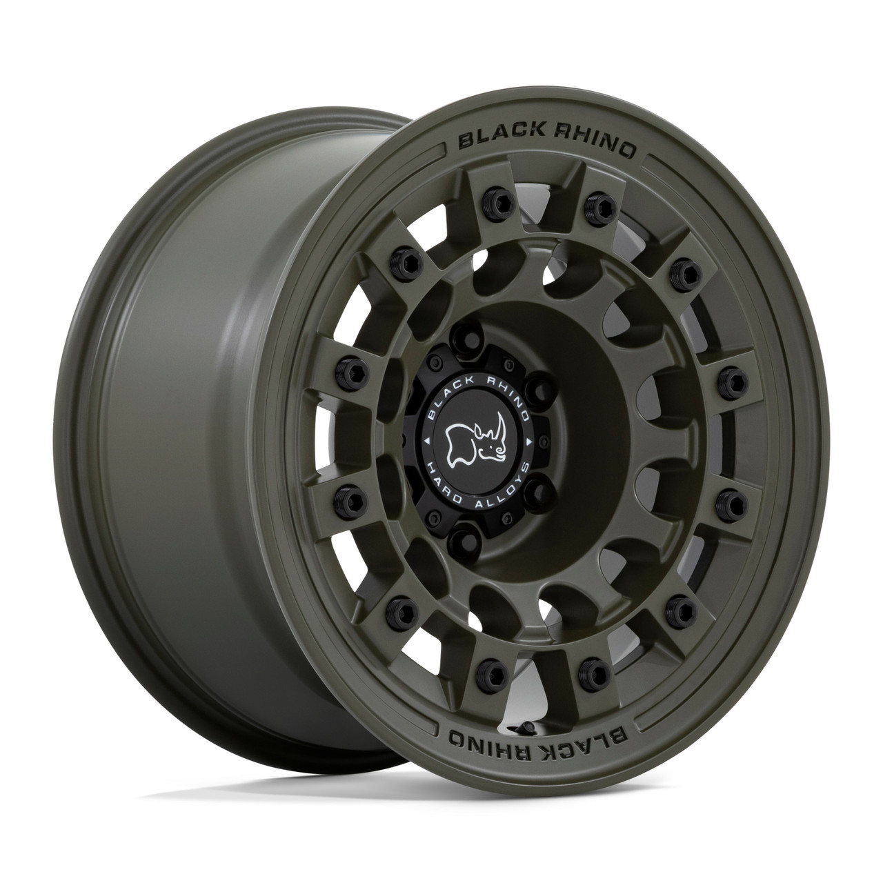 Black Rhino Fuji 17x8 6x5.5 Olive Drab Green Wheel 17" 20mm For Nissan Truck Rim