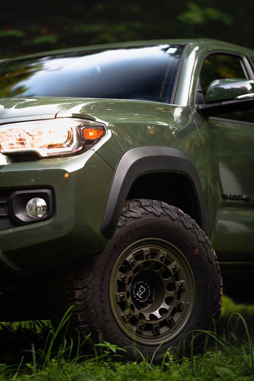 Black Rhino Fuji 17x8 6x5.5 Olive Drab Green Wheel 17" 20mm For Nissan Truck Rim