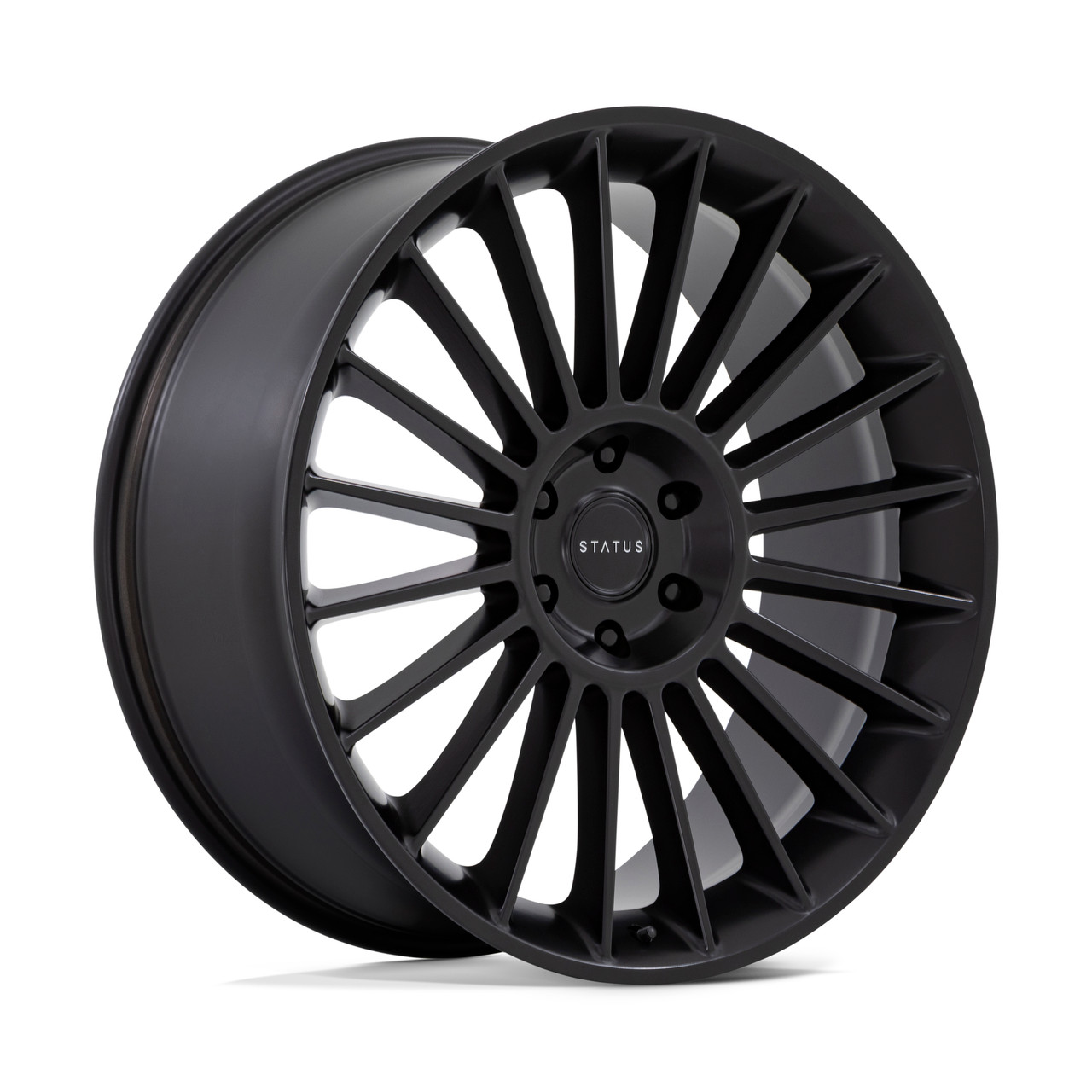 Set 4 Status Venti 24x10 5x130 Matte Black Wheels 24" 35mm Rims