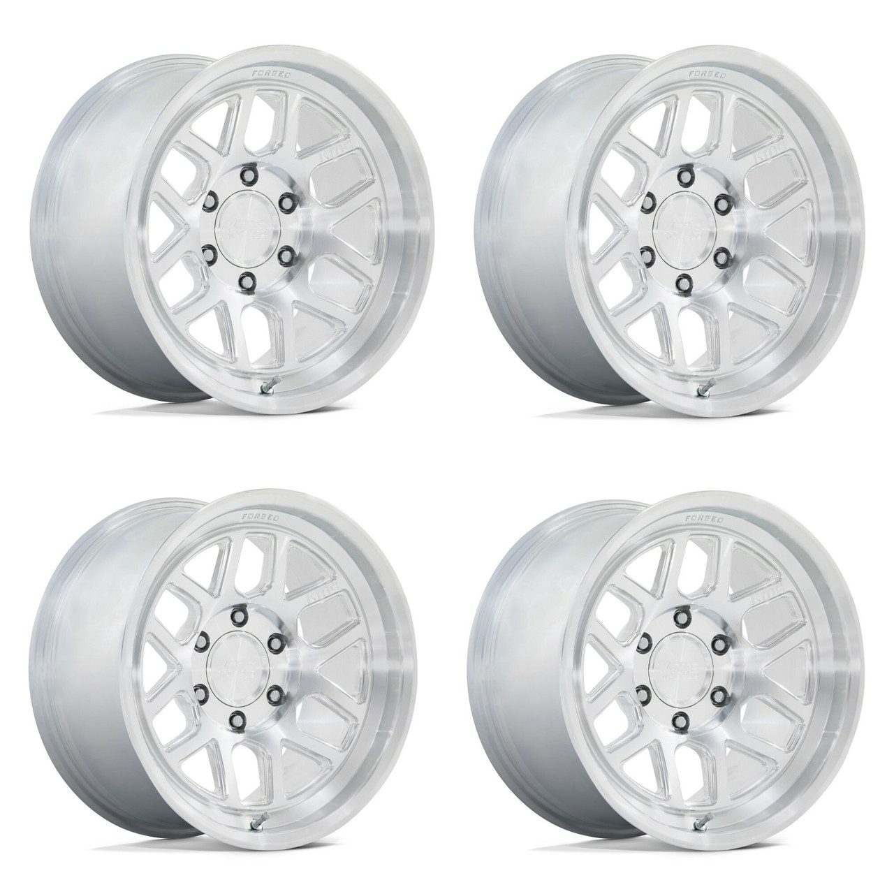 Set 4 KMC KM446 Mesa Forged Monoblock 17x8.5 6x135 Raw Machined Wheels 17" 0mm