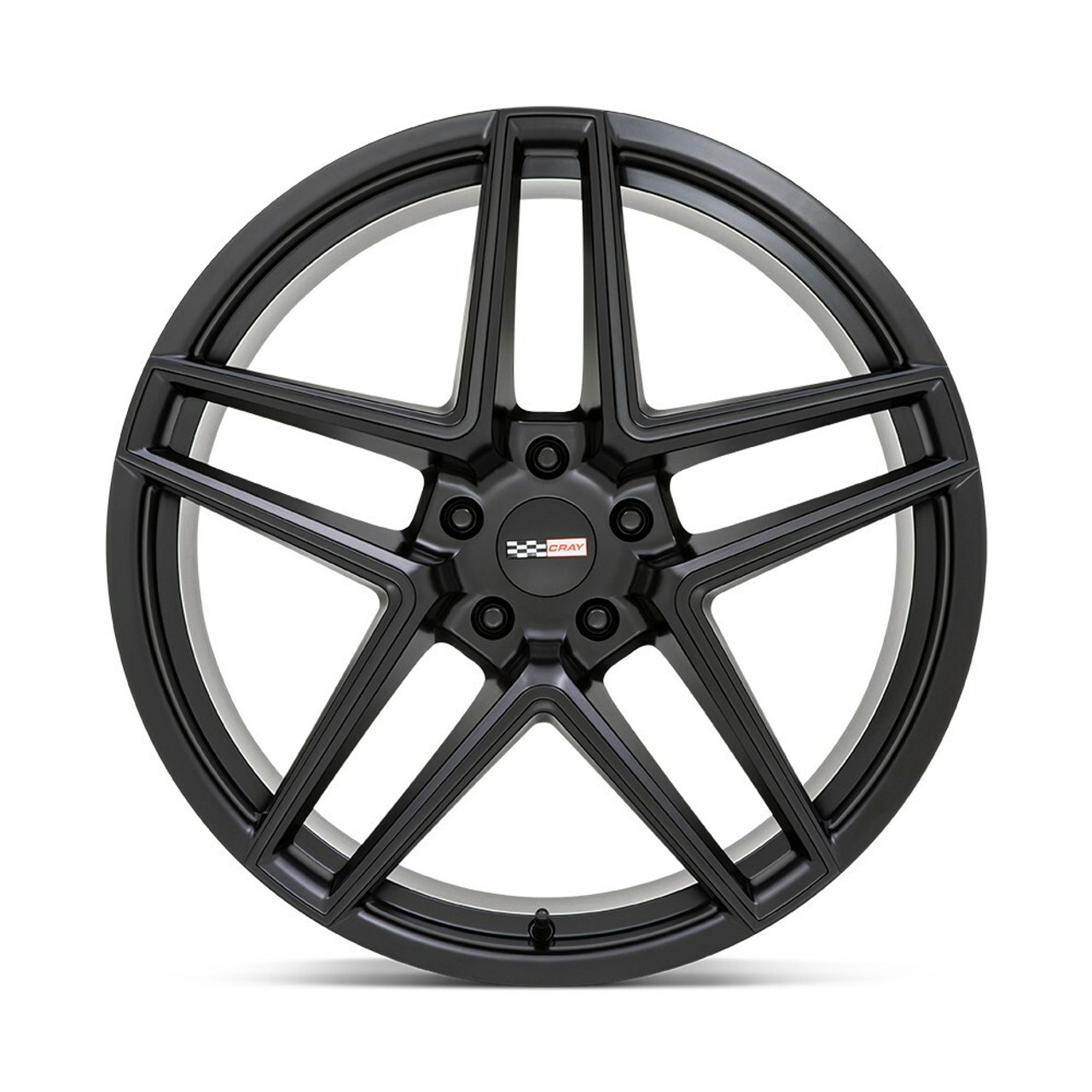 Cray Panthera 21x12 5x120 Semi Gloss Black Wheel 21" 52mm For Corvette Rim