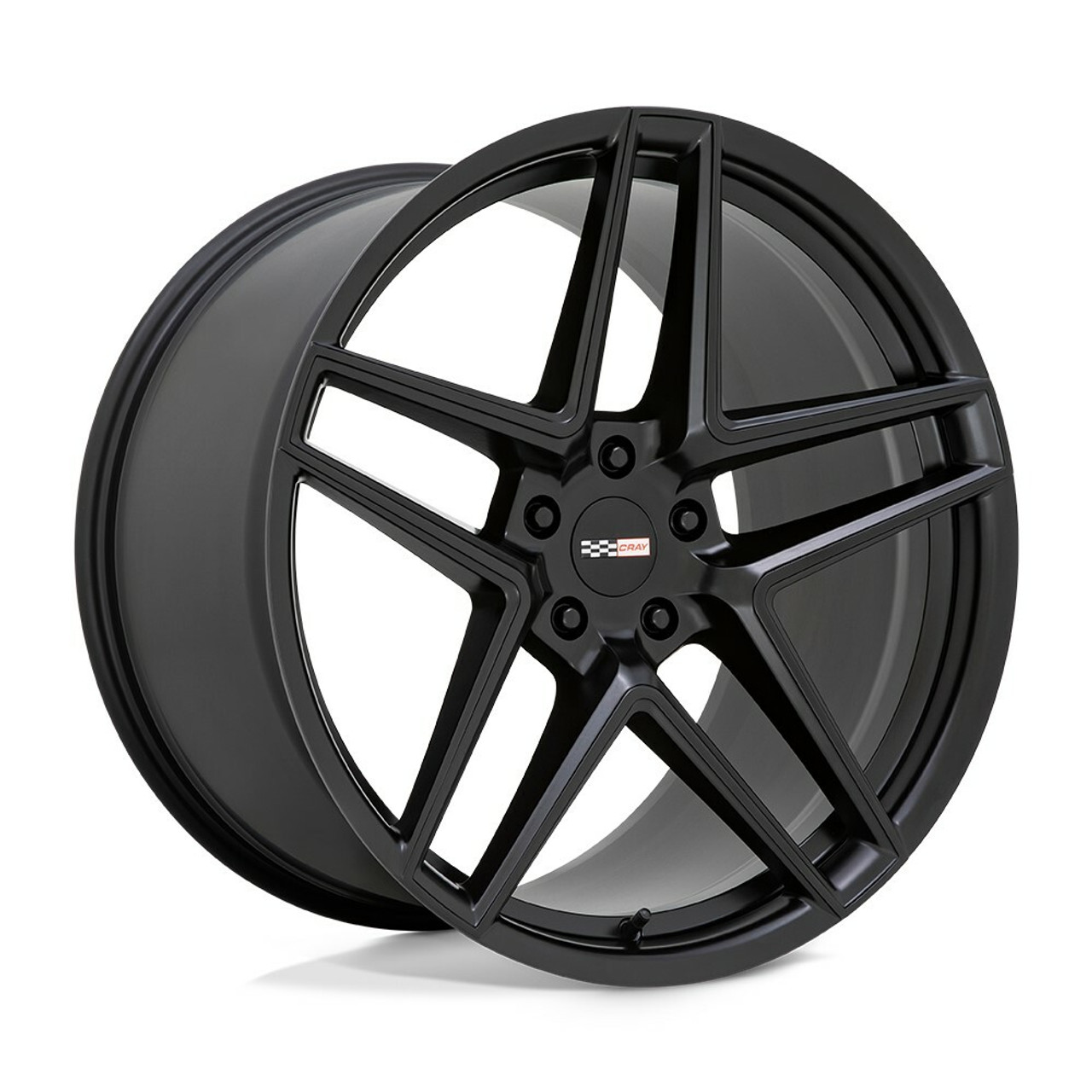 Cray Panthera 20x10.5 5x4.75 Semi Gloss Black Wheel 20" 68mm For Corvette Rim