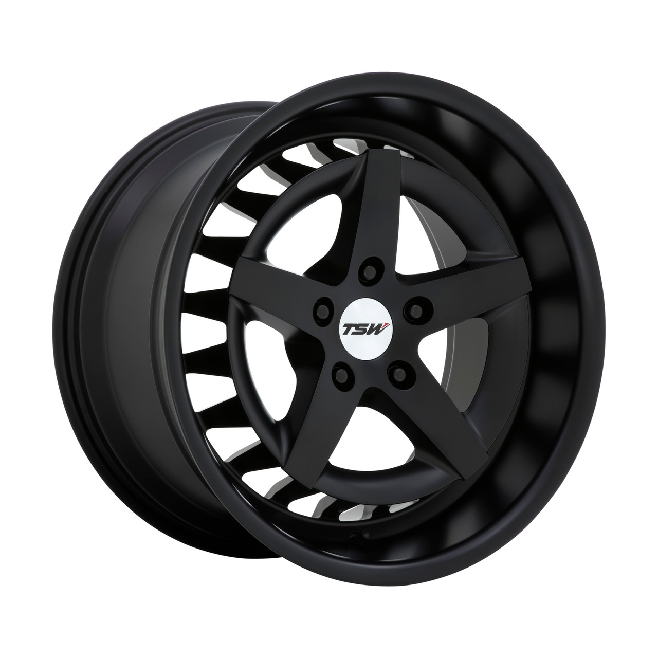 Set 4 TSW Degner 18x10 5x112 Semi Gloss Black Wheels 18" 25mm Rims