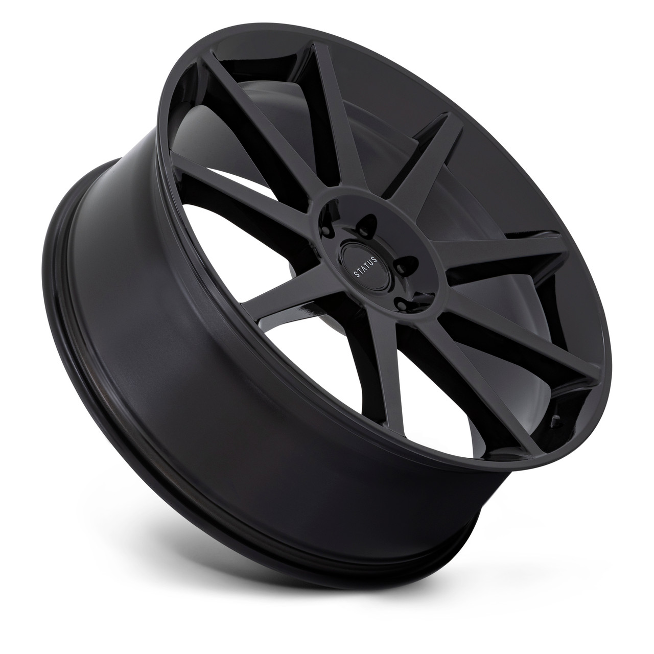 Set 4 Status Mammoth 24x10 6x135 Gloss Black Wheels 24" 30mm Rims