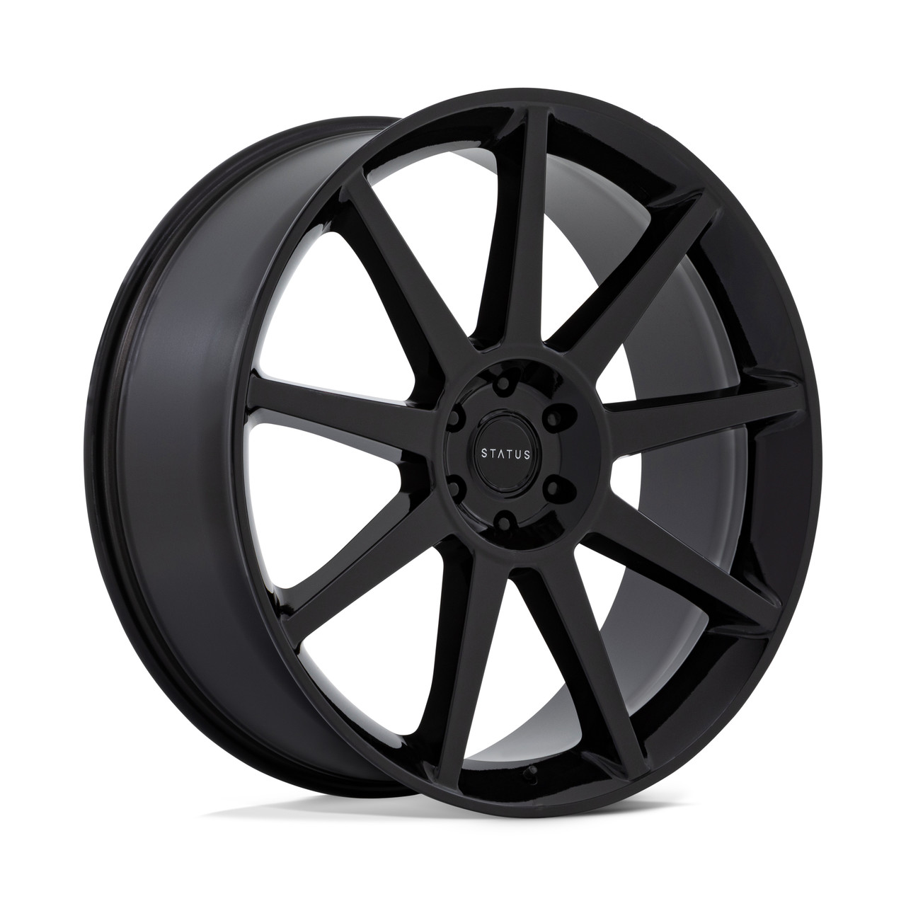 Set 4 Status Mammoth 22x9.5 5x112 Gloss Black Wheels 22" 20mm Rims