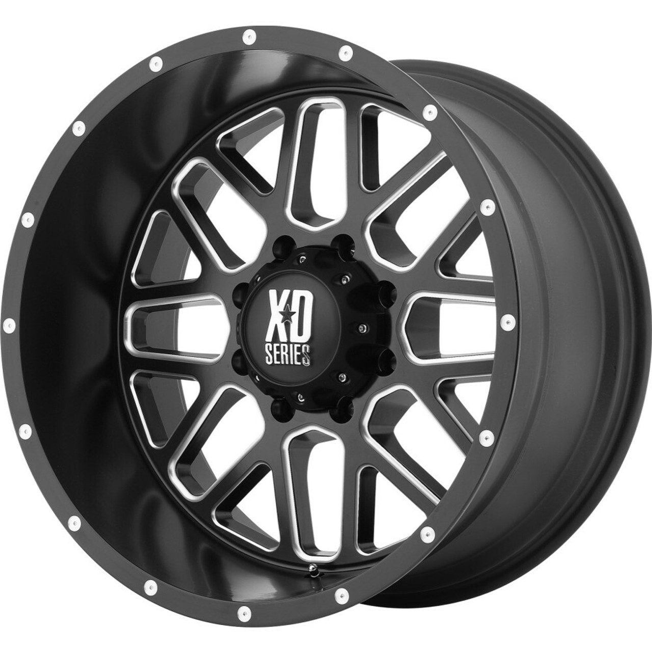 Set 4 XD XD820 Grenade 20x9 5x150 Satin Black Milled Wheels 20" 0mm Rims