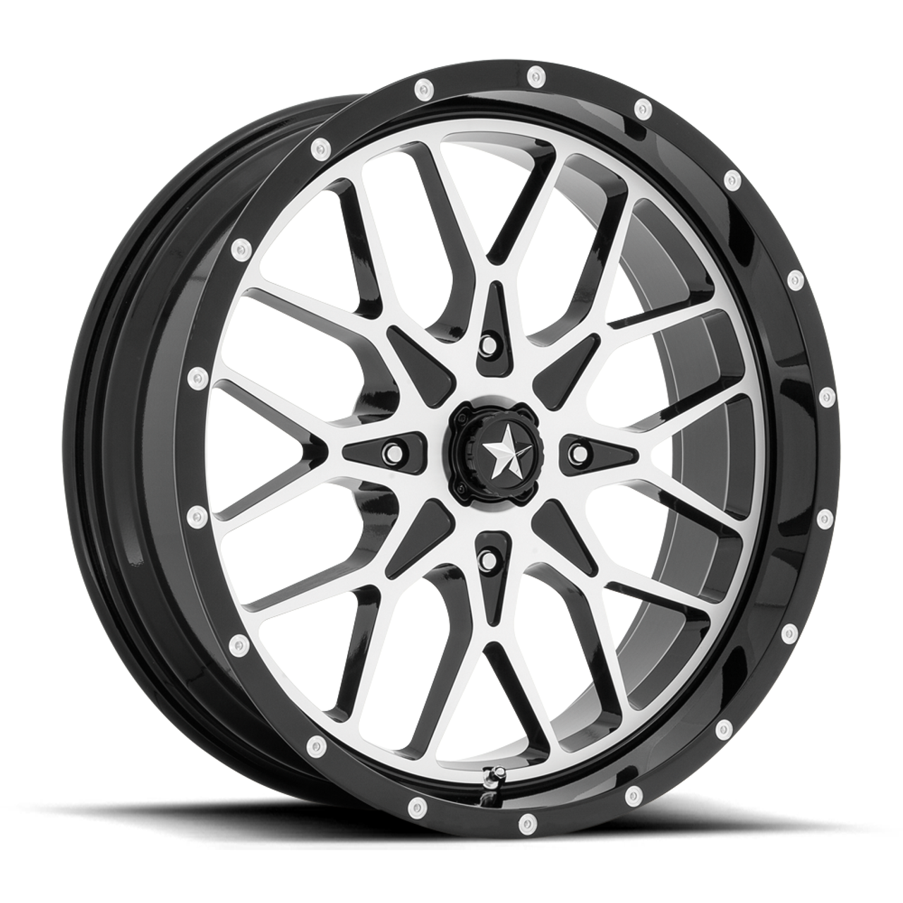 MSA Offroad Wheels M45 Portal 15x7 4x156 Gloss Black Machined Wheel 15" 10mm Rim
