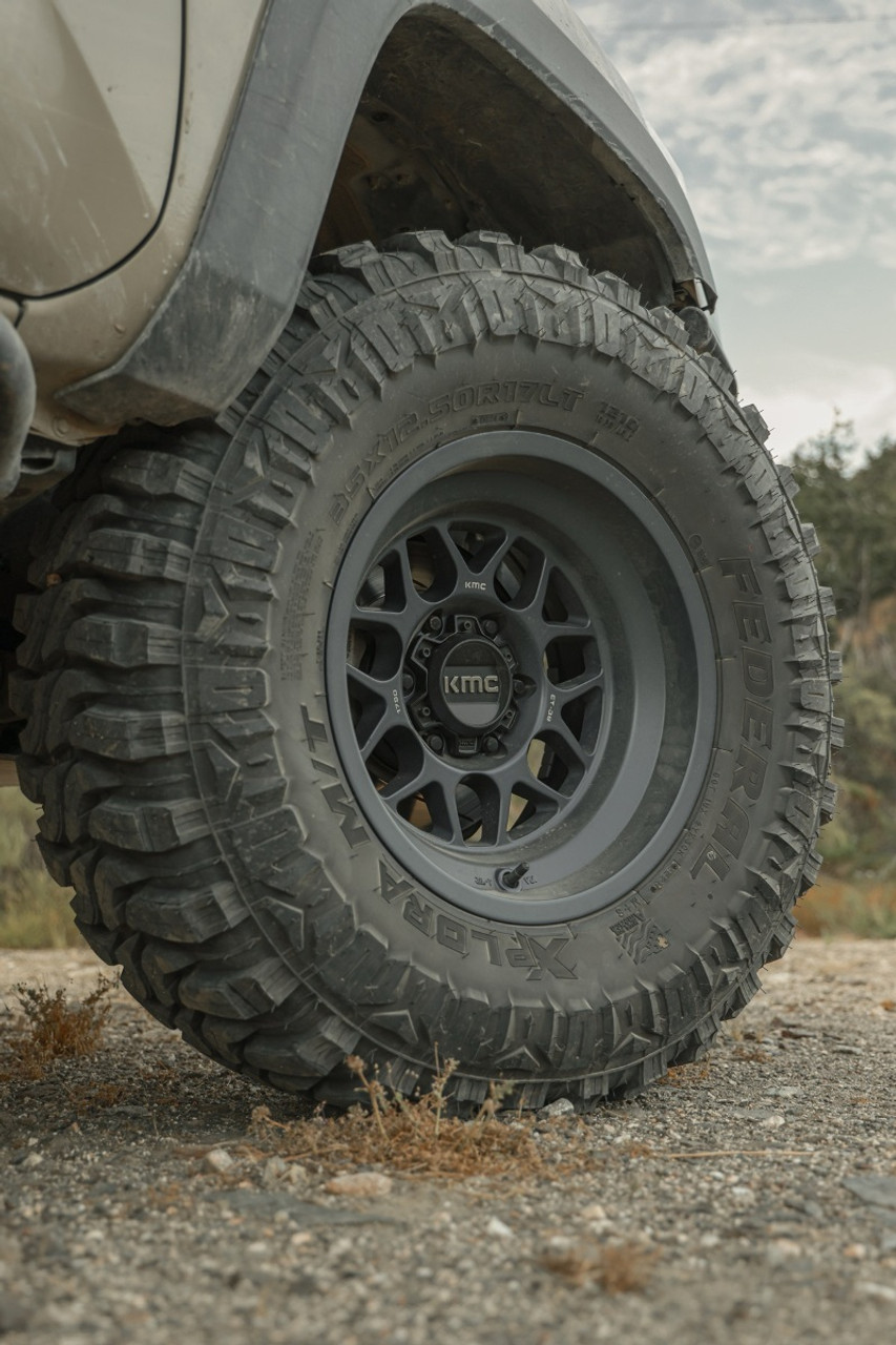 Set 4 KMC KM725 Terra 17x8.5 6x120 Metallic Blue Wheels 17" 0mm Rims