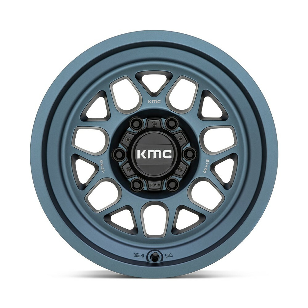 Set 4 KMC KM725 Terra 20x9 5x5 Metallic Blue Wheels 20" -12mm Rims