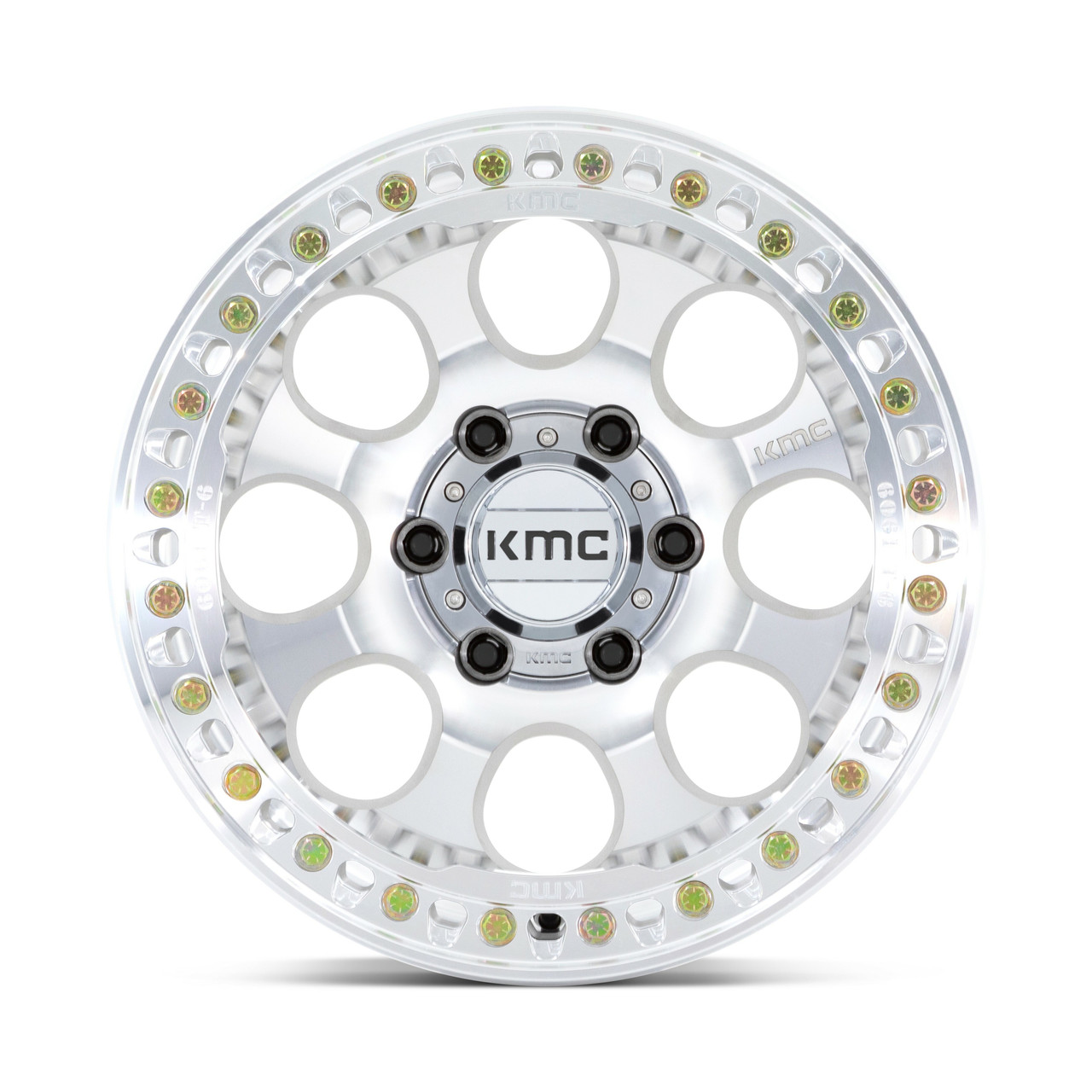 KMC KM237 Riot Beadlock 17x9 6x5.5 Machined Wheel 17" -12mm Rim
