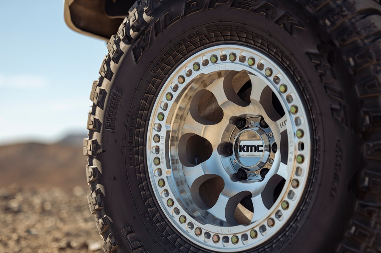 KMC KM237 Riot Beadlock 17x9 6x5.5 Machined Wheel 17" -12mm Rim
