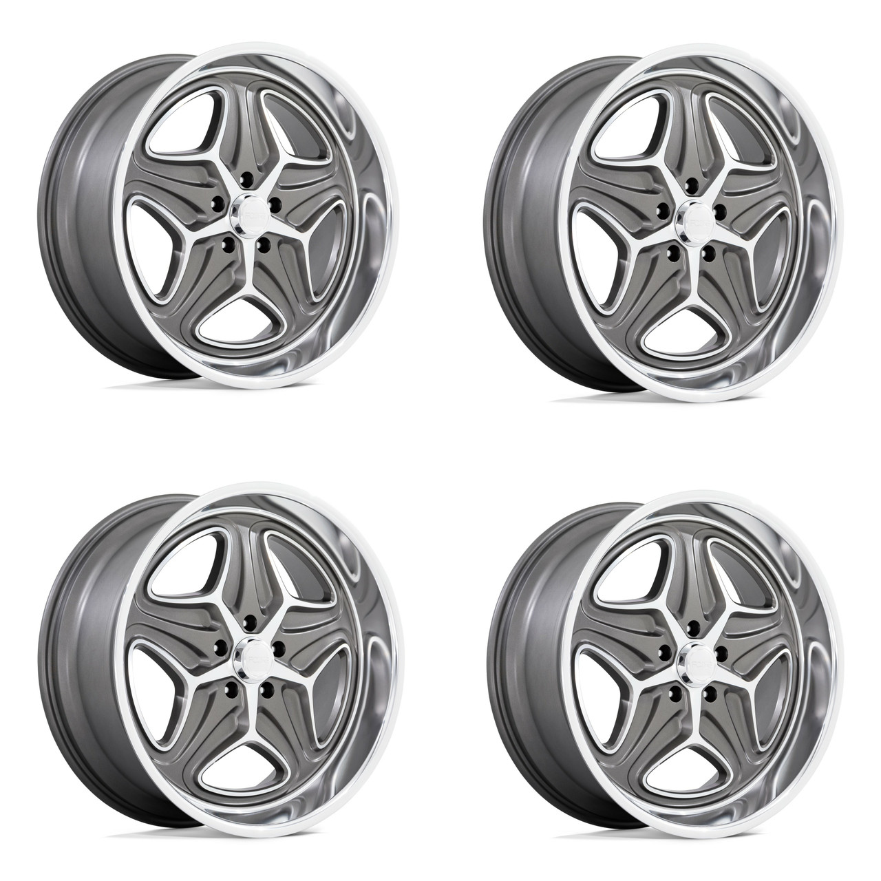 Set 4 22" Foose F172 Merlot 22x10.5 5x4.75 Anthracite Machined Wheels 6mm Rims