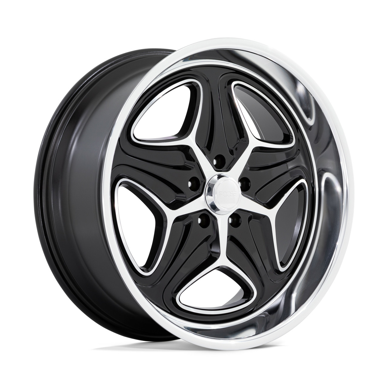 22" Foose 1PC F171 Merlot 22x10.5 5x5 Gloss Black Machined Wheel 6mm Rim