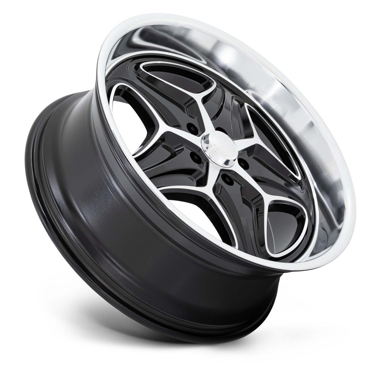 22" Foose 1PC F171 Merlot 22x10.5 5x5 Gloss Black Machined Wheel 6mm Rim