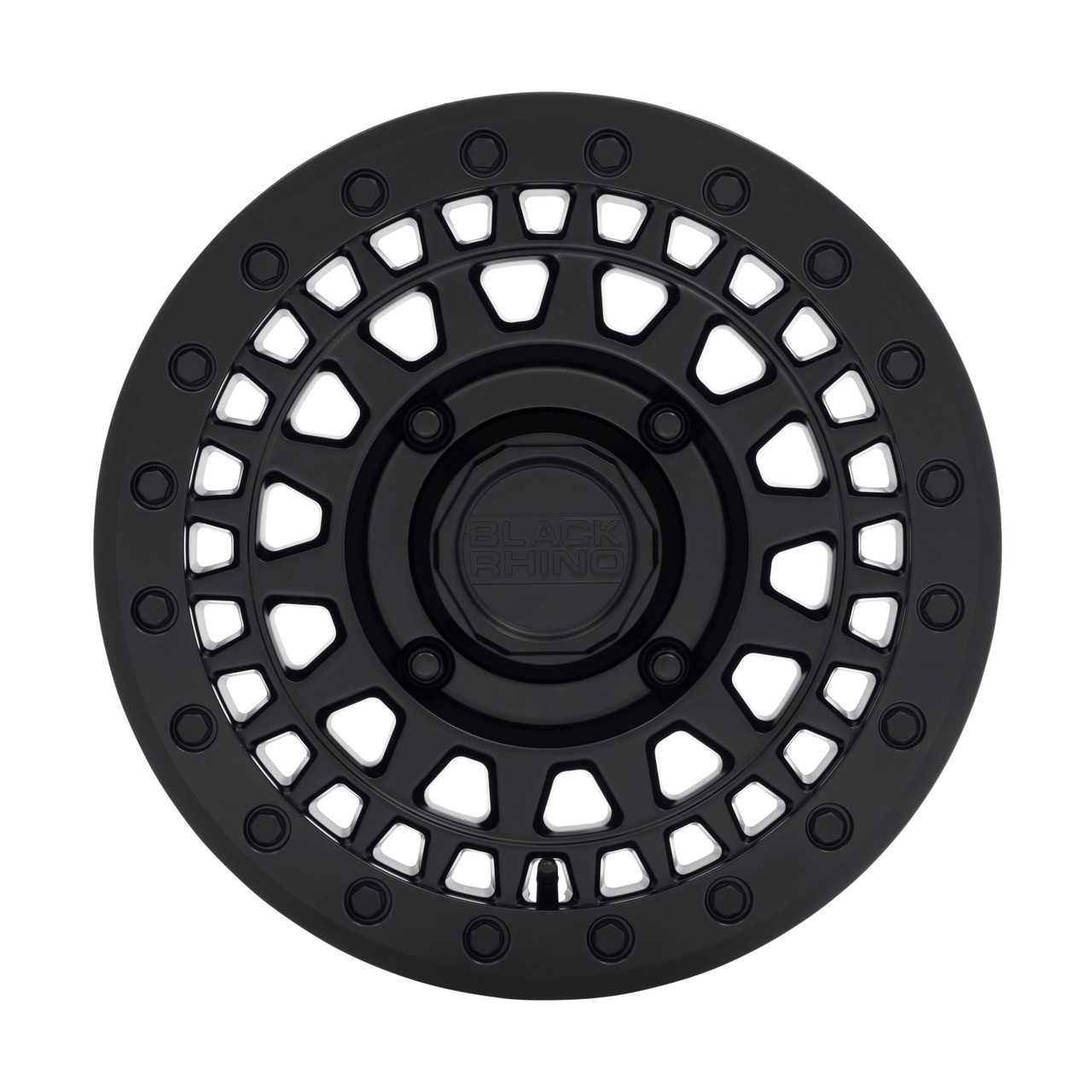 Set 4 Black Rhino Powersports Parker Utv Beadlock 15x7 4x110 Black Wheels 15"