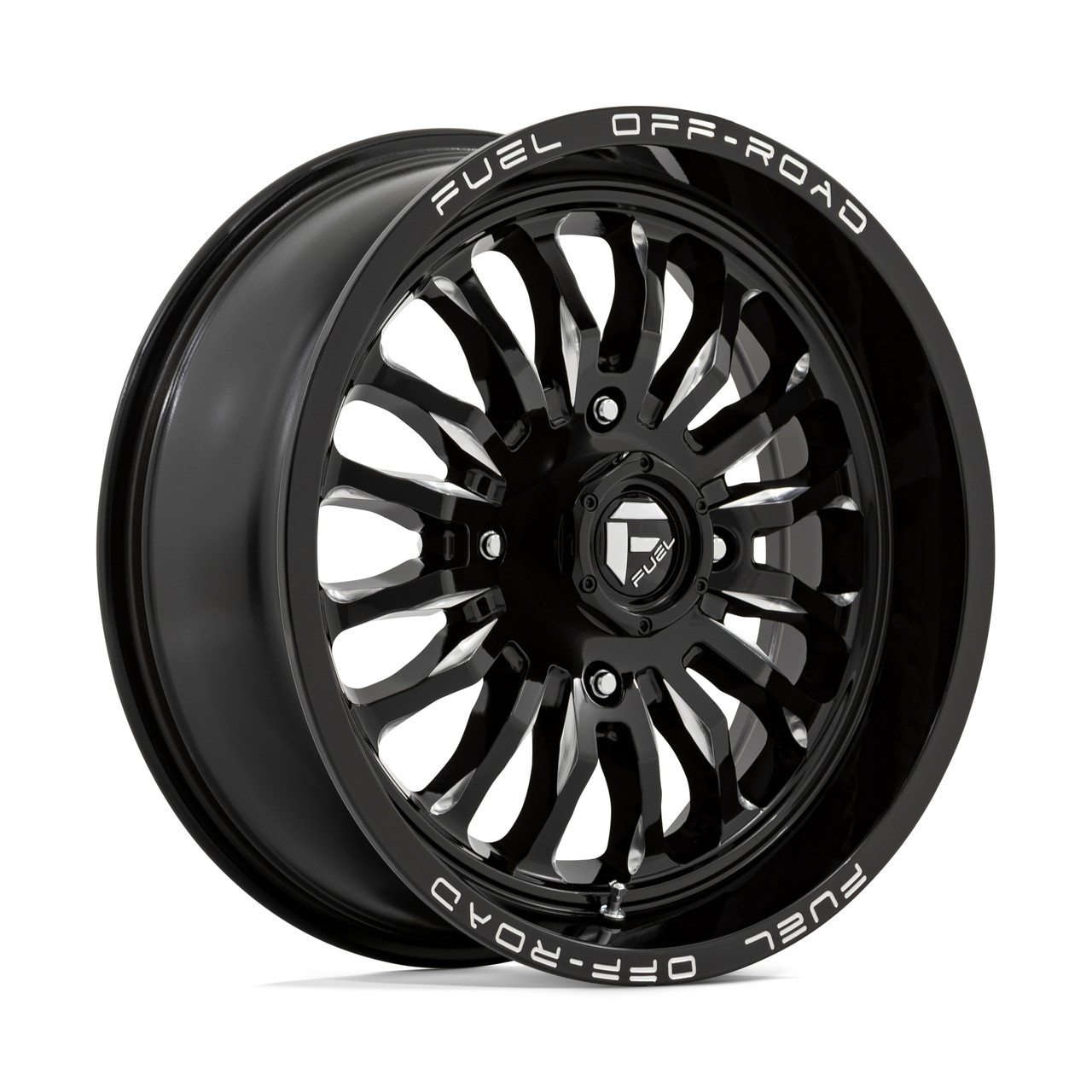 Set 4 Fuel UTV D821 Arc Utv 24x7 4x156 Gloss Black Milled Wheels 24" 13mm Rims