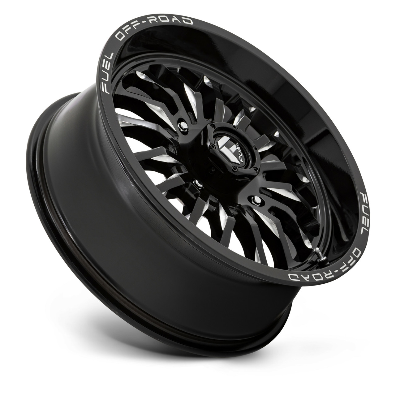 22" Fuel UTV D821 Arc UTV 22x7 4x137 Gloss Black Milled Wheel 13mm Rim