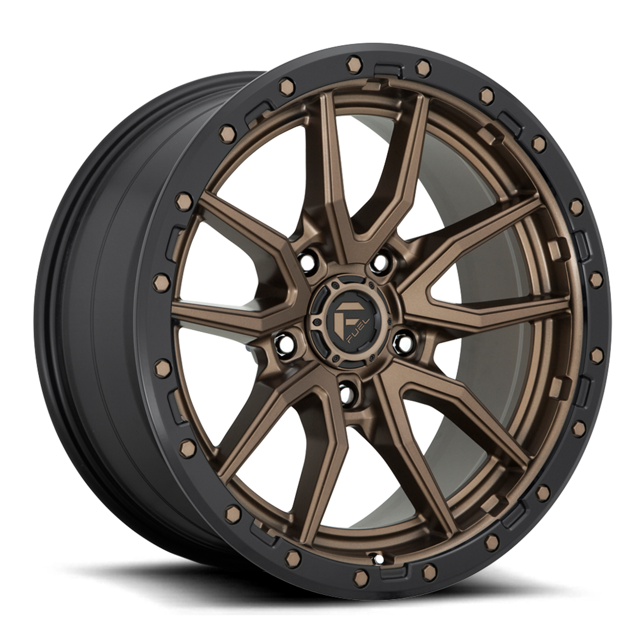 Fuel 1PC D681 Rebel 20x10 5x5.0 Matte Bronze Black Bead Ring Wheel 20" -18mm Rim