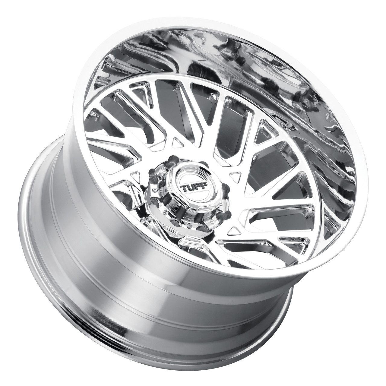 22" TuFF T4B Chrome Wheel 8x6.5 -45mm Lifted For Chevy GMC Ram Truck Rim 22" TuFF T4B Chrome Wheel 8x6.5 -45mm Lifted For Chevy GMC Ram Truck Rim