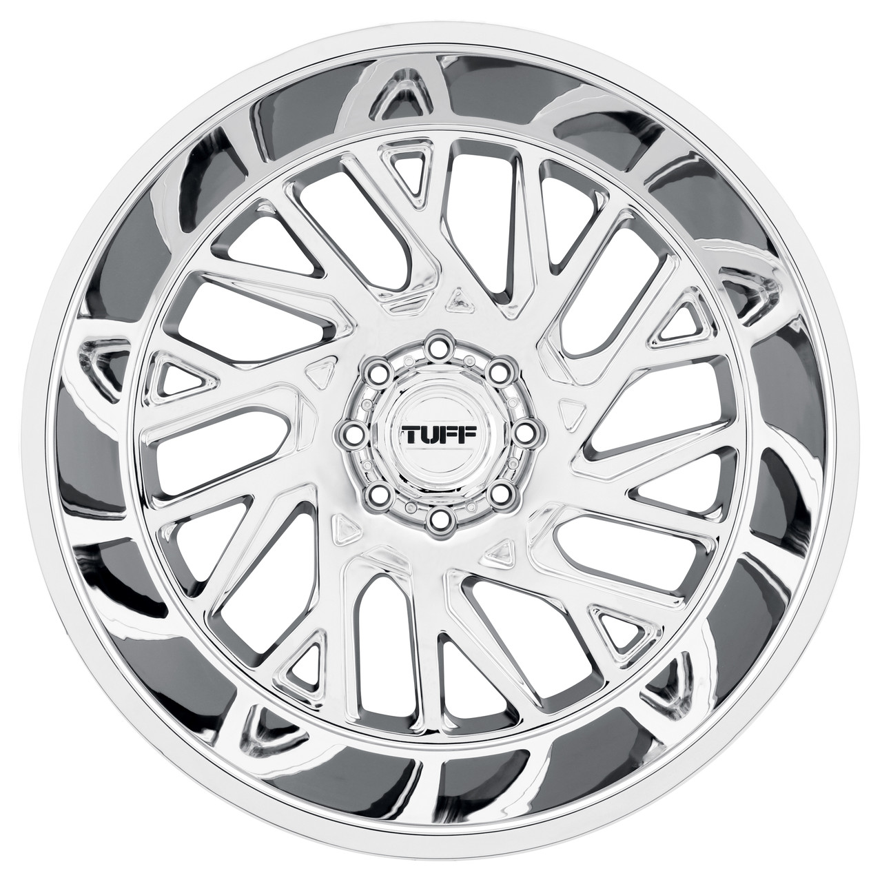 22" TuFF T4B Chrome Wheel 8x6.5 -45mm Lifted For Chevy GMC Ram Truck Rim 22" TuFF T4B Chrome Wheel 8x6.5 -45mm Lifted For Chevy GMC Ram Truck Rim