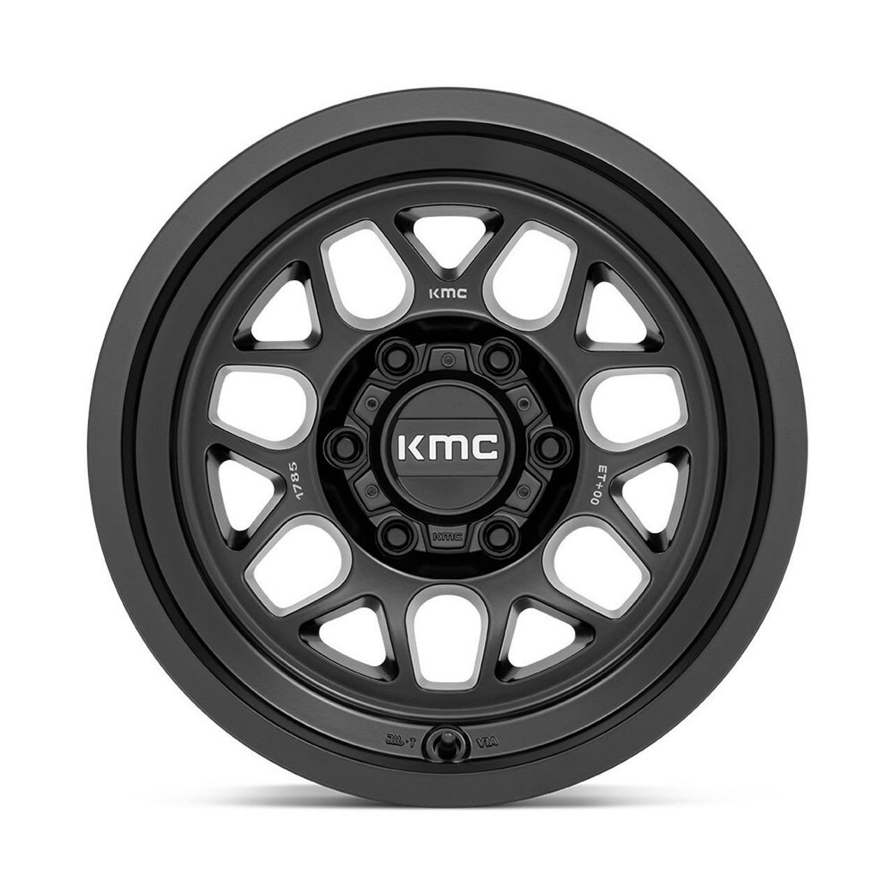 KMC KM725 Terra 17x9 6x5.5 Satin Black Wheel 17" -38mm Rim