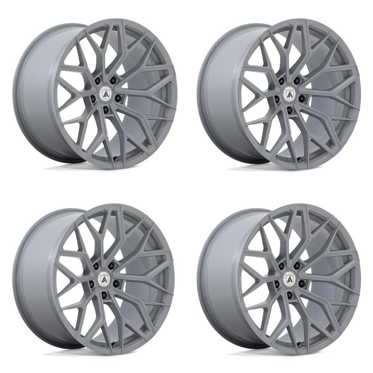 Set 4 Asanti Black ABL39 Mogul 20x11 5x115 2-Tone Battleship Gray Rims 20" 22mm