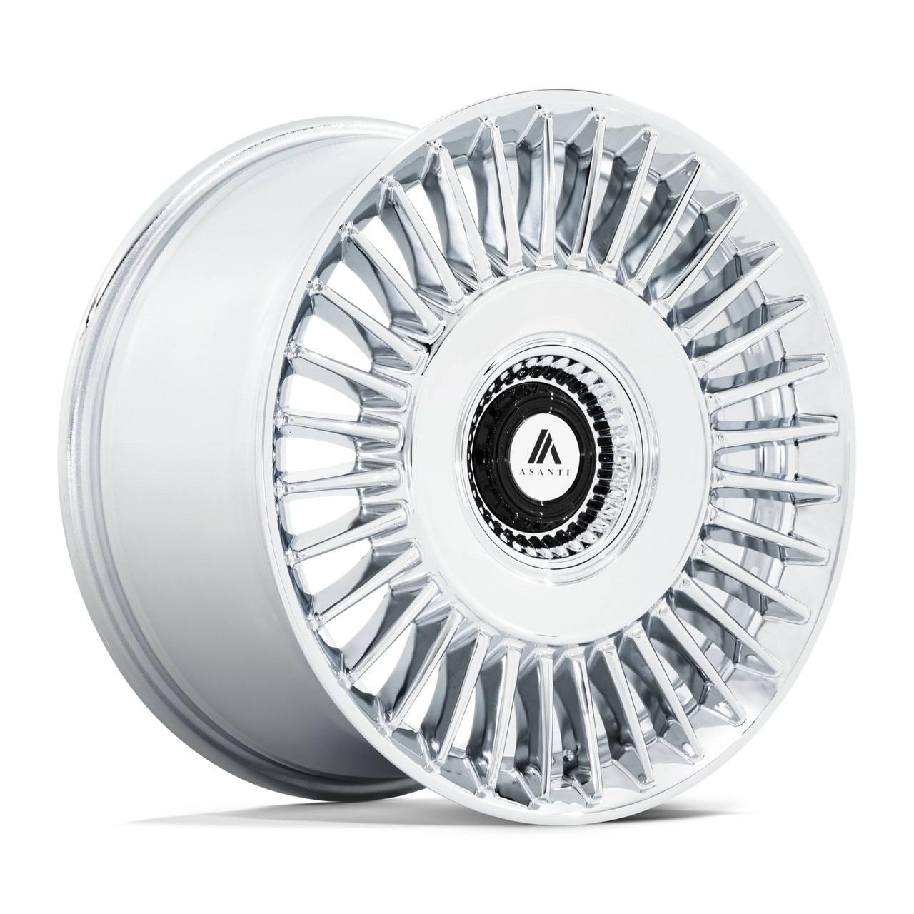 Asanti Black ABL-40 Tiara 20x9 5x115 5x120 Chrome Wheel 20" 15mm Rim