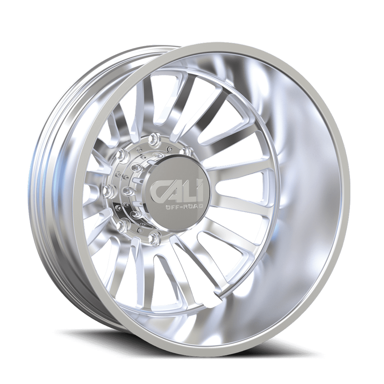 22" Cali Off-Road Summit Dually 22x8.25 Polished Milled 8x200 Rear Wheel -232mm