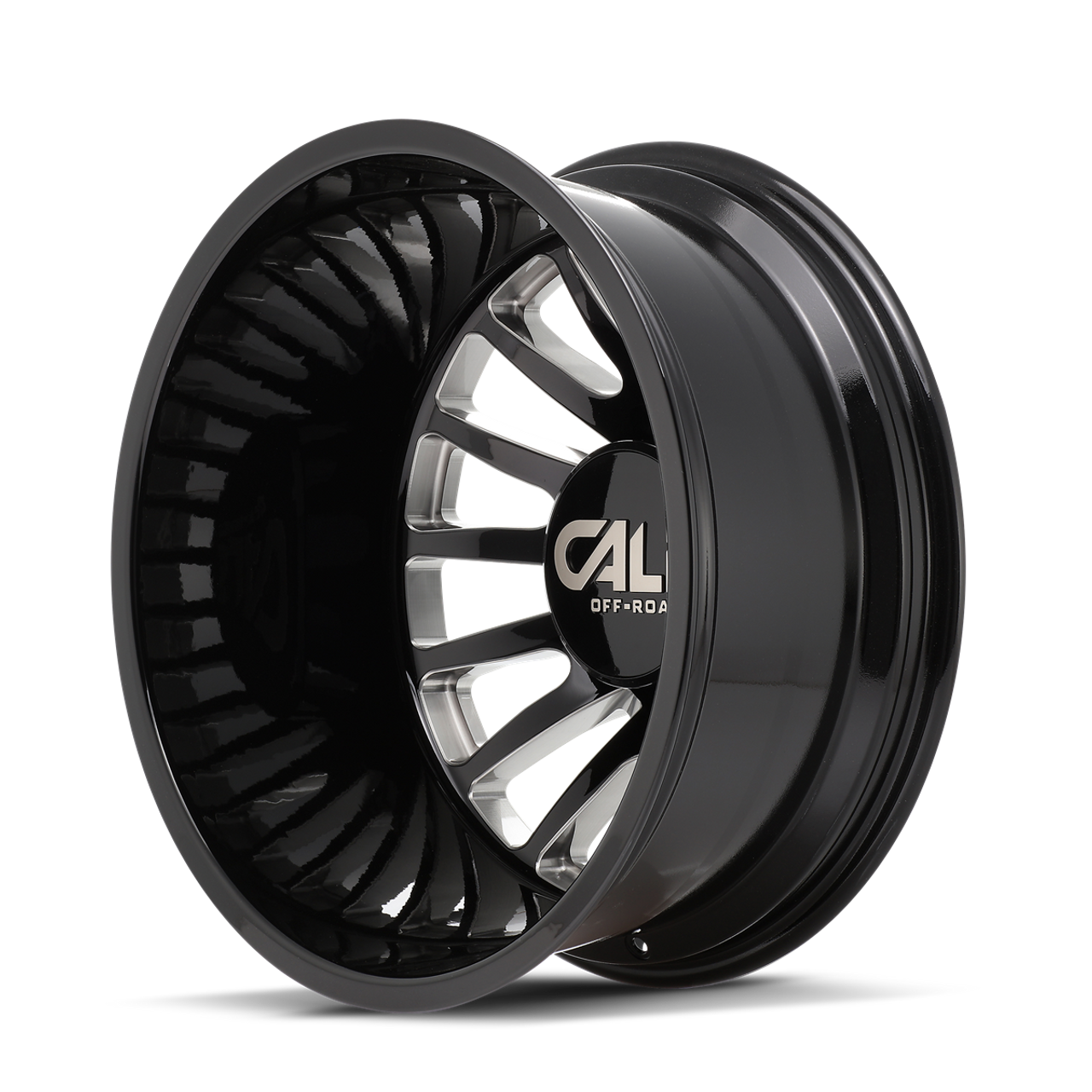 22" Cali Off-Road Summit Dually 22x8.25 Black Milled 8x200 Rear Wheel -232mm Rim
