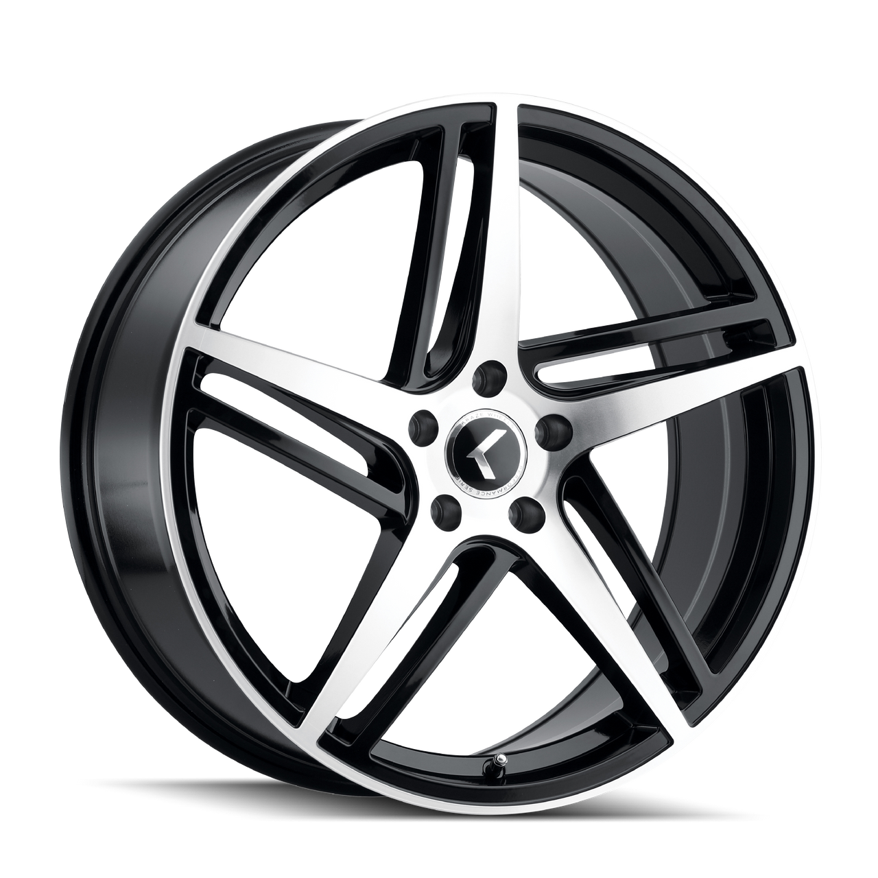 Set 4 17" Kraze Milano 17x8 Black Machined 5x4.5 Wheels 38mm Truck Suv Rims