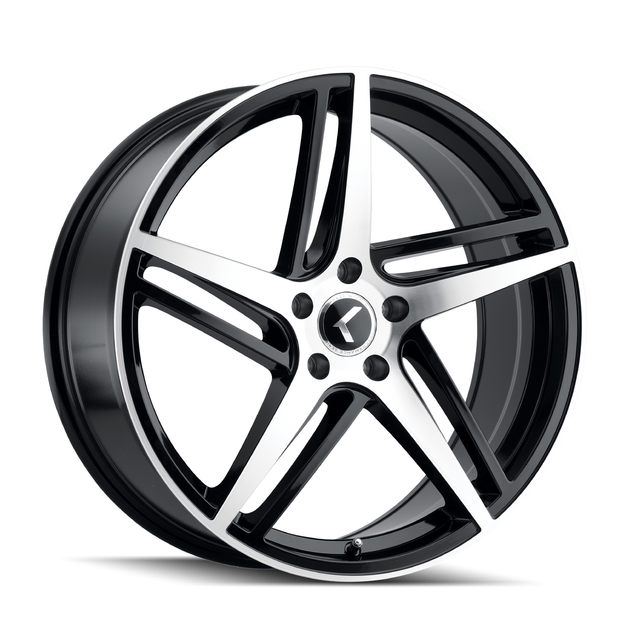 17" Kraze Milano 17x8 Black Machined 5x115 Wheel 38mm Performance Rim