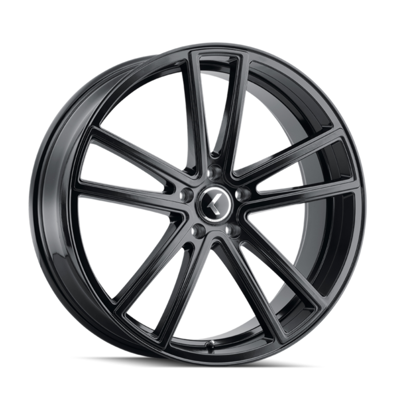 18" Kraze Lusso 18x8 Gloss Black 5x112 Wheel 40mm Performance Rim