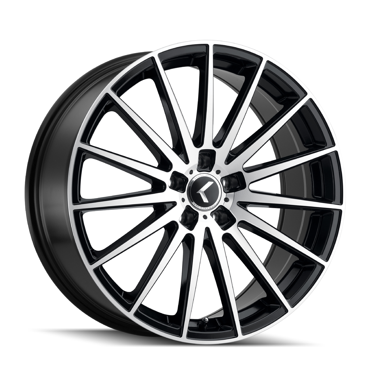 Set 4 20" Kraze Stunna 20x8.5 Black Machined 5x4.25 Wheels 38mm Performance Rims