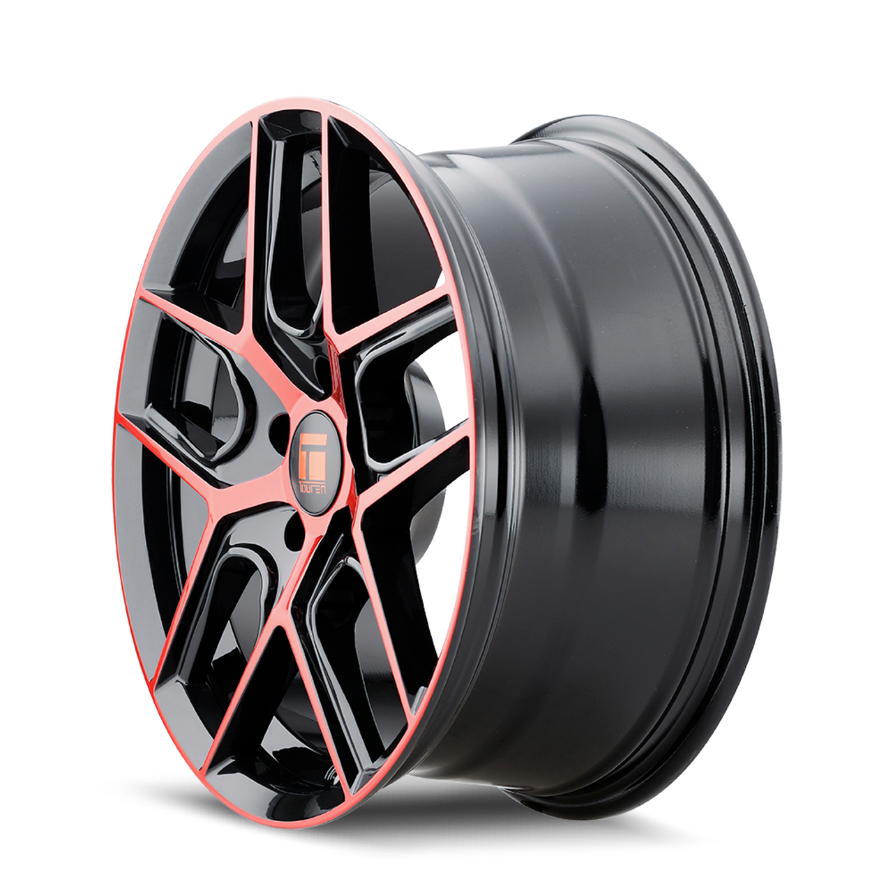 17" Touren Tr79 17x8 Gloss Black W  Red Tinted Face 5x120 Wheel 35mm Rim 17" Touren Tr79 17x8 Gloss Black W  Red Tinted Face 5x120 Wheel 35mm Rim