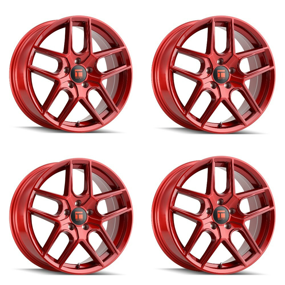 Set 4 20" Touren TR79 20x9 CRimsson Candy Red 5x4.5 Wheels 35mm Rims