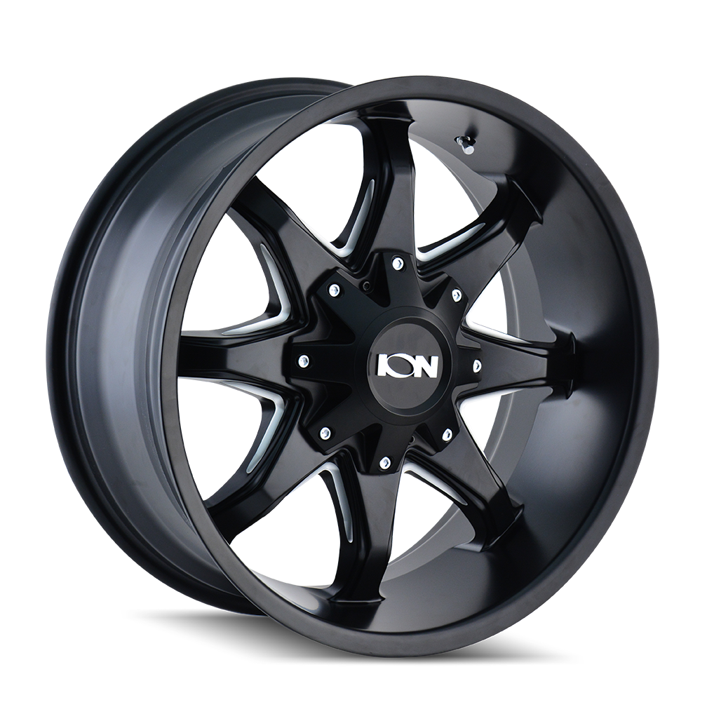 20" Ion 181 20x12 Satin Black Milled Spokes 6x135 6x5.5 Wheel -44mm Rim