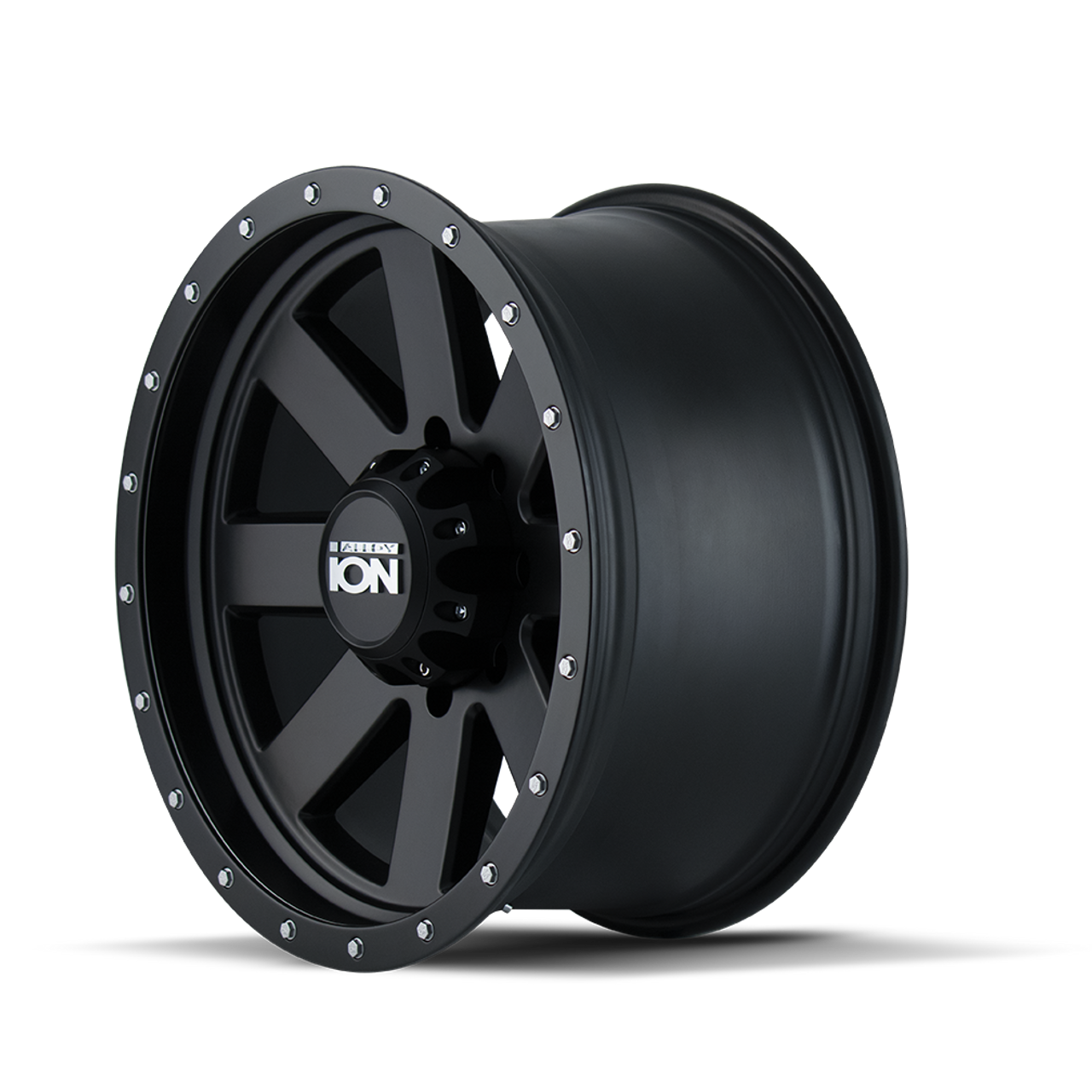 20" Ion 134 20x10 Matte Black Black Beadlock 6x5.5 Wheel -19mm Rim