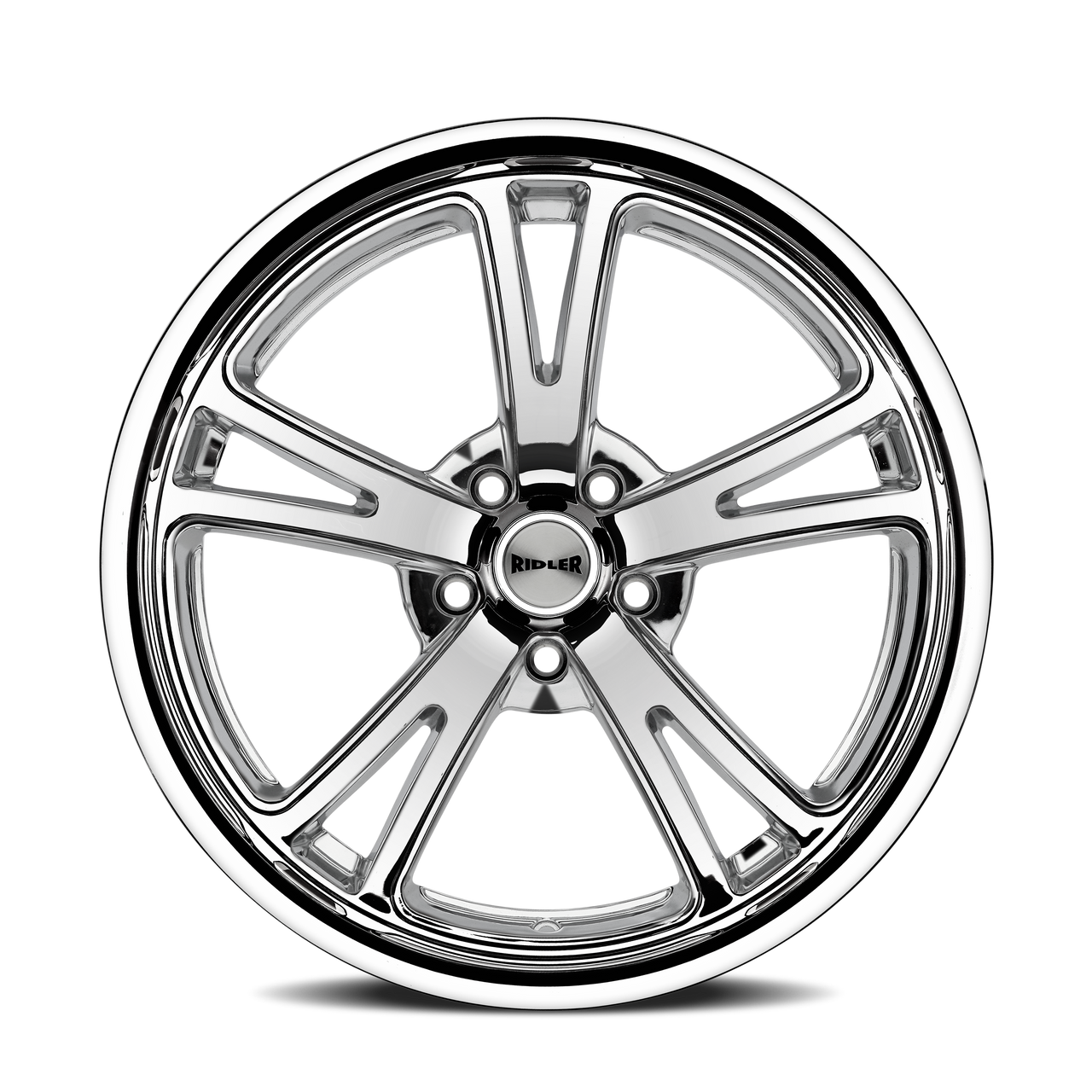 Set 4 20" Ridler 606 20x8.5 Chrome 5x4.75 Wheels 0mm Rims