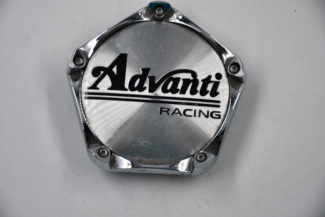 Adavnti Racing Chrome & Machined w/ Black Logo Wheel Center Cap Hub Cap PCJ02-A(MACH) 2.75" Snap In