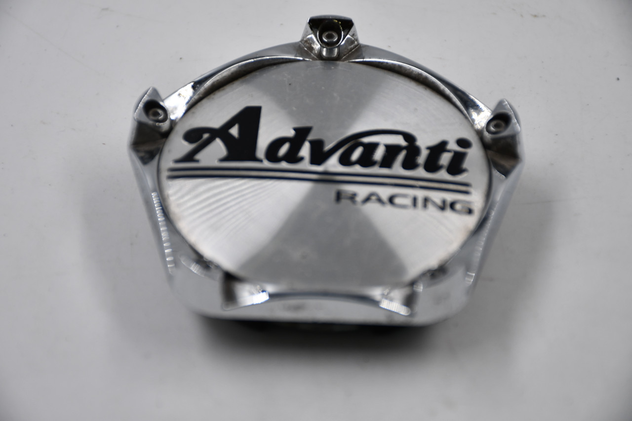 Adavnti Racing Chrome & Machined w/ Black Logo Wheel Center Cap Hub Cap PCJ02-A(MACH) 2.75" Snap In