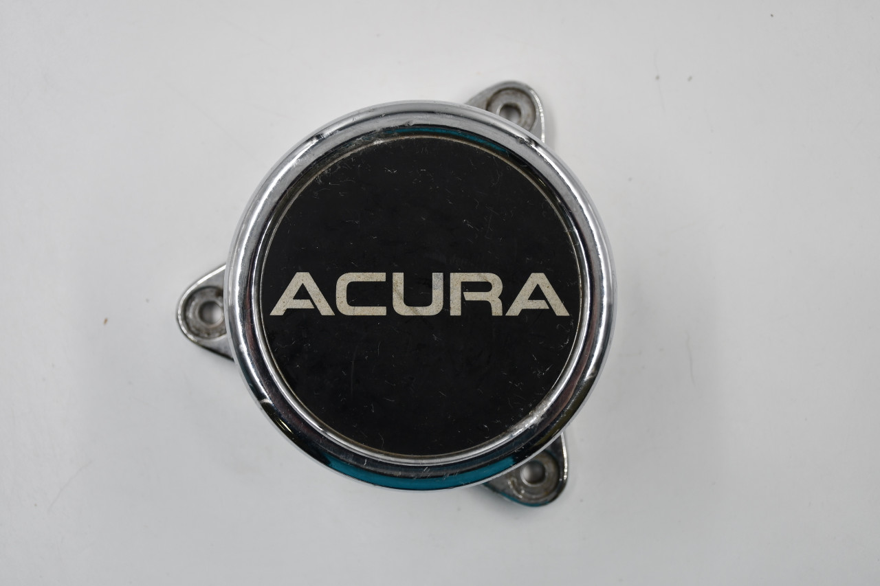 Acura Chrome Metal w/ Black & Silver Inset Wheel Center Cap Hub Cap 6796FR(ACU) 5.125" Bolt On