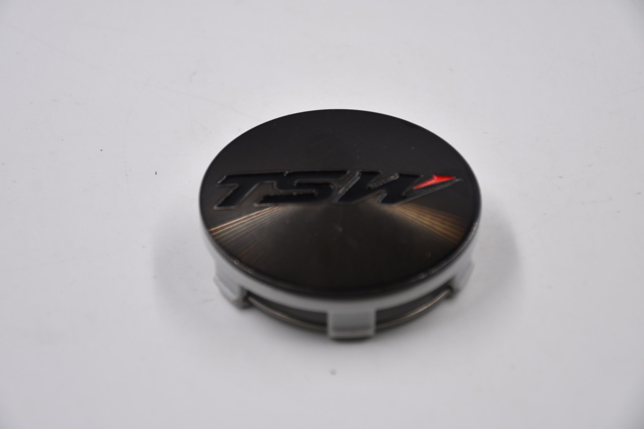 TSW Machined Dark Gray w/ Black & Red Logo Center Cap PC-G18 2.375" Fits 5/114.3mm Bolt Patterns Wheel Hub Cap