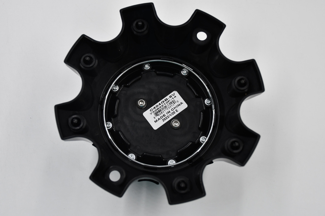 Vision 348 349 404 409  C404GB-8V Gloss Black Wheel Center Cap Fit 8x6.5/170/180