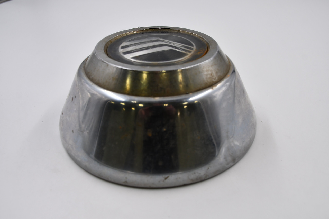 Ford Mercury Aluminum Metal w/ Chrome & Black Inset Wheel Center Cap Hub Cap MERCURY/7 7" Mercury Grand Marquis Sable Lincoln "Dog Dish"