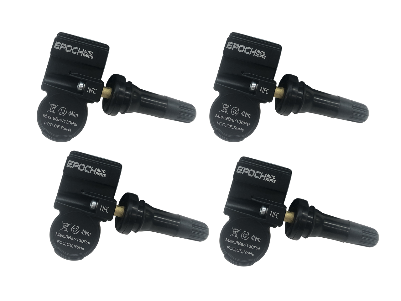 Set 4 TPMS Tire Pressure Sensors 315Mhz Rubber fits 08-09 Chevy Uplander